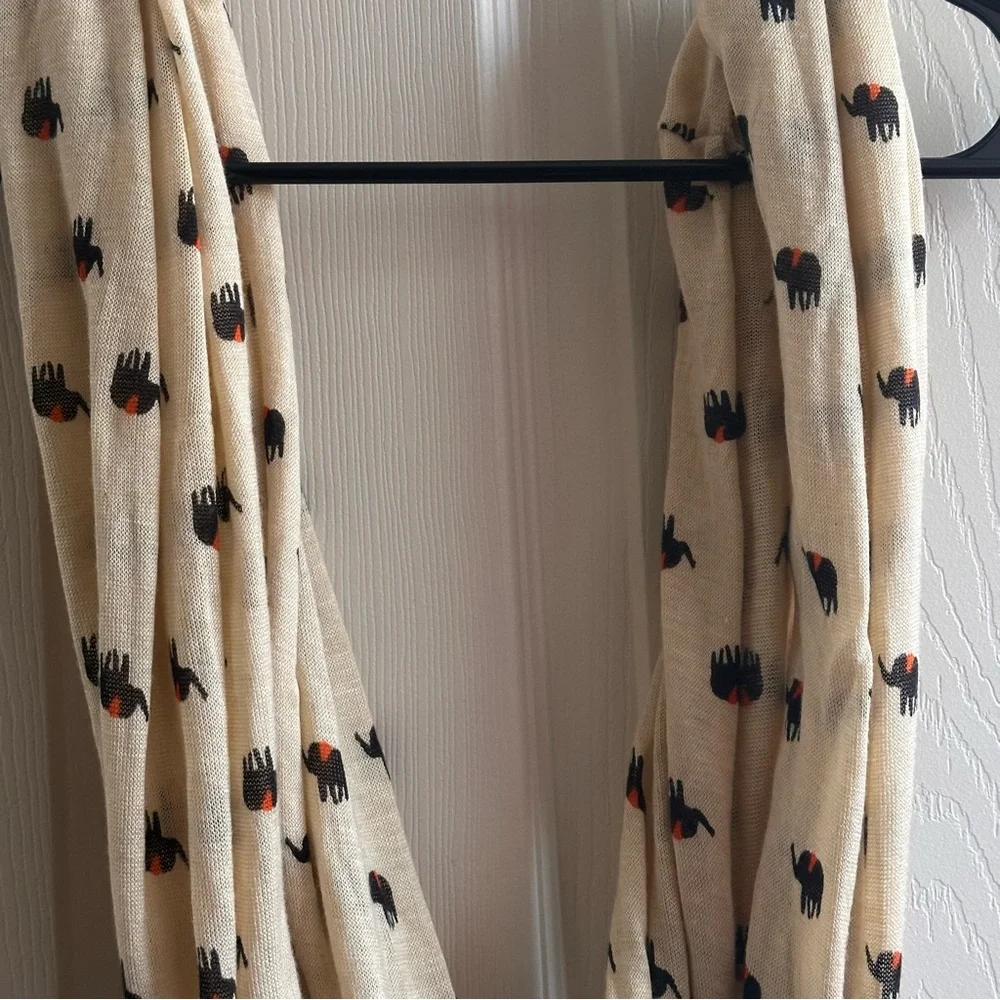 Novelty Elephant Print Infinity Scarf